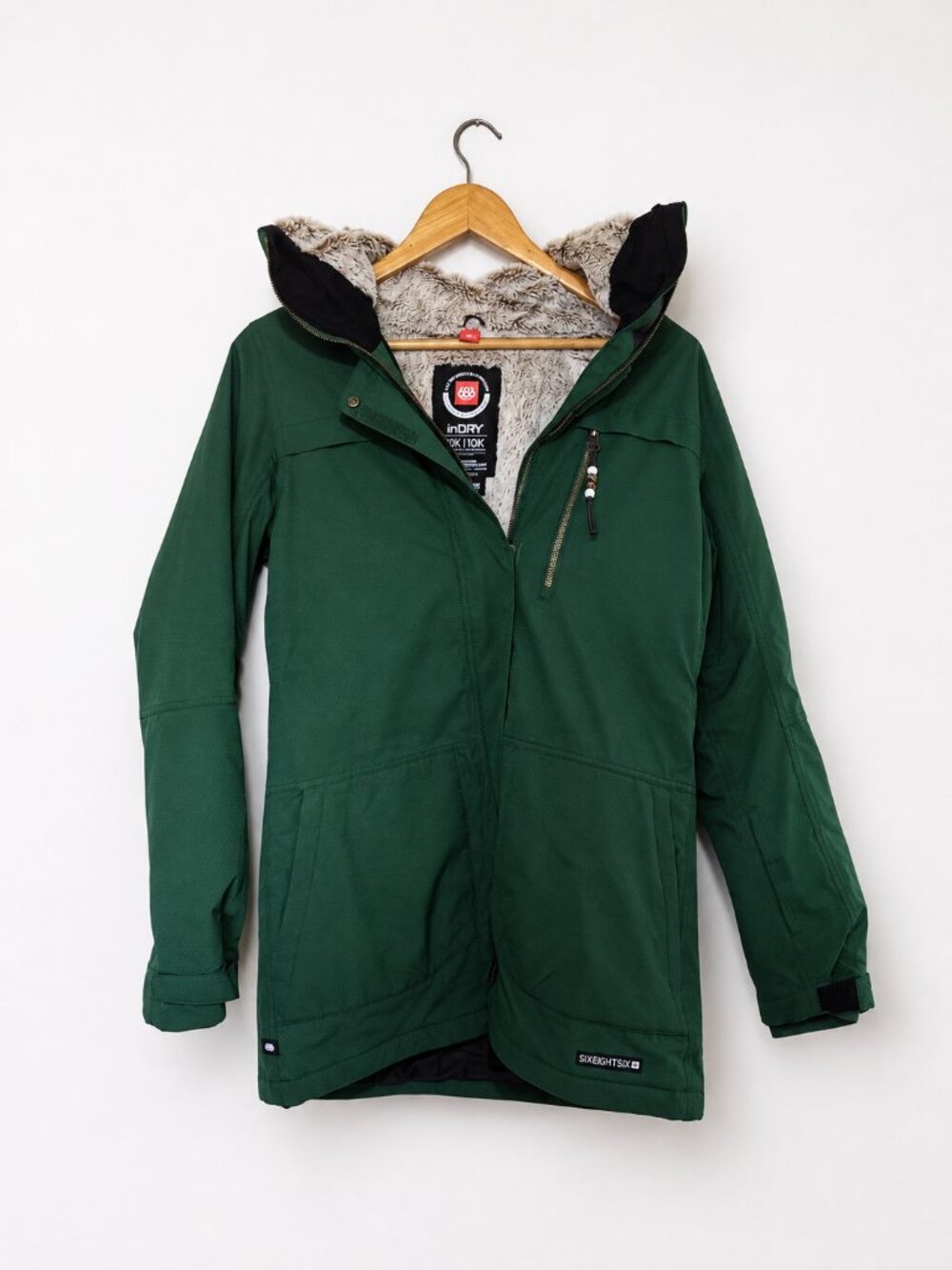 686 Women’s InfiDRY 10K/10K Green Insulated Snow Jacket Size Small - Picture 2 of 14